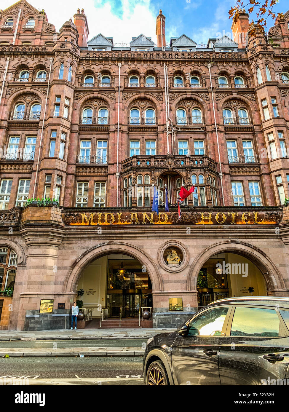 The Midland Hotel on windmill street in Manchester City centre - Smartphone Captured Stock Image