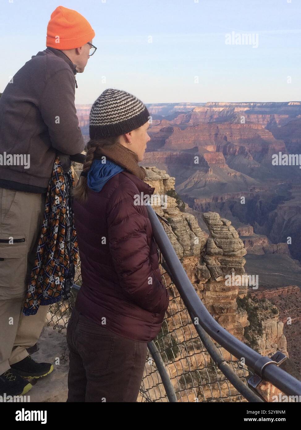 Grand Canyon sunrise Tom & Amy - Smartphone Captured Stock Image
