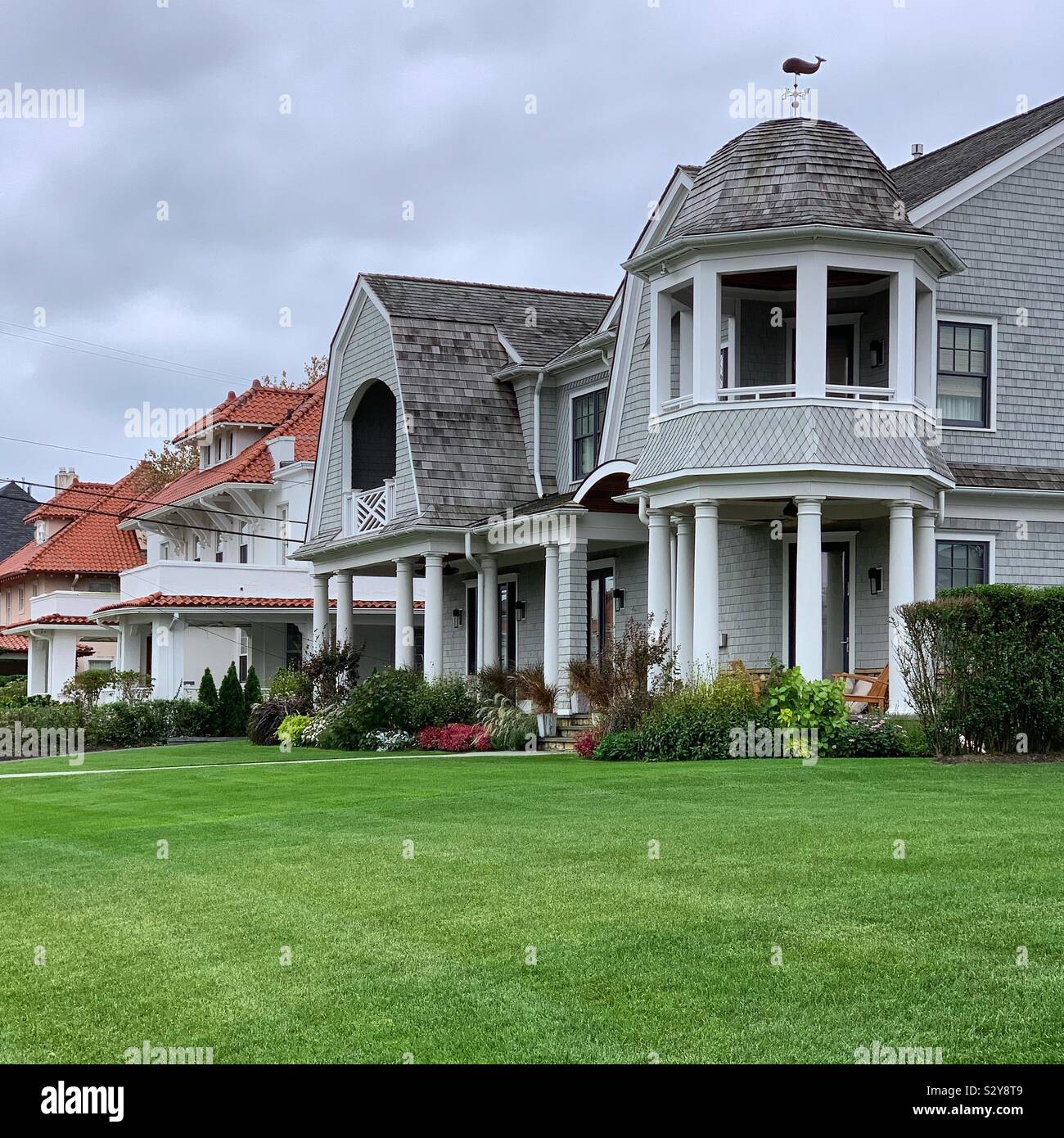 Homes in Allenhurst, Monmouth County, New Jersey, United States - Smartphone Captured Stock Image