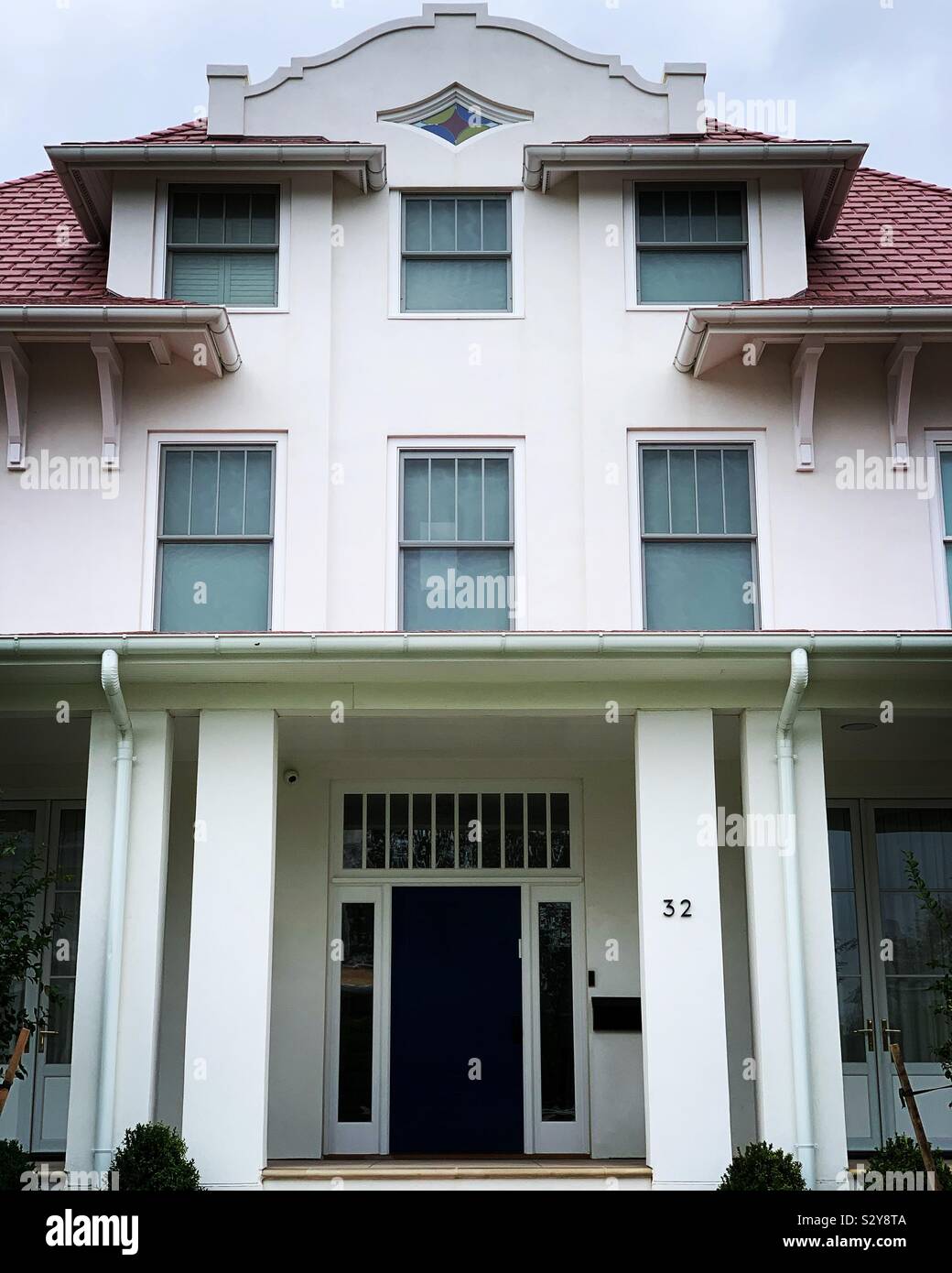 Entrance to a home in Allenhurst, Monmouth County, New Jersey, United States - Smartphone Captured Stock Image
