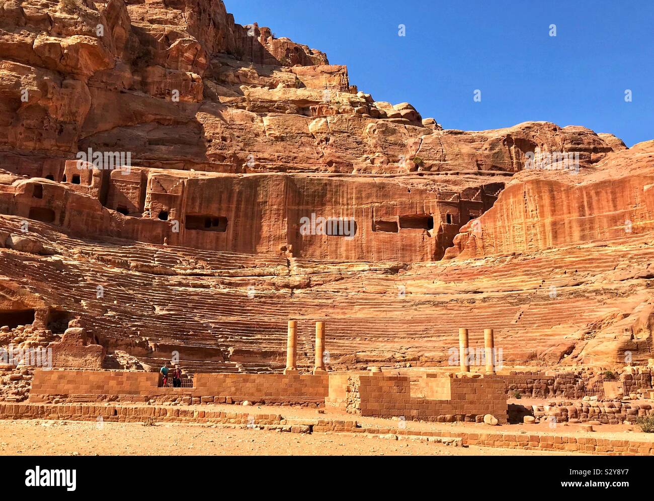 Amphitheatre Petra Jordan Stock Photo