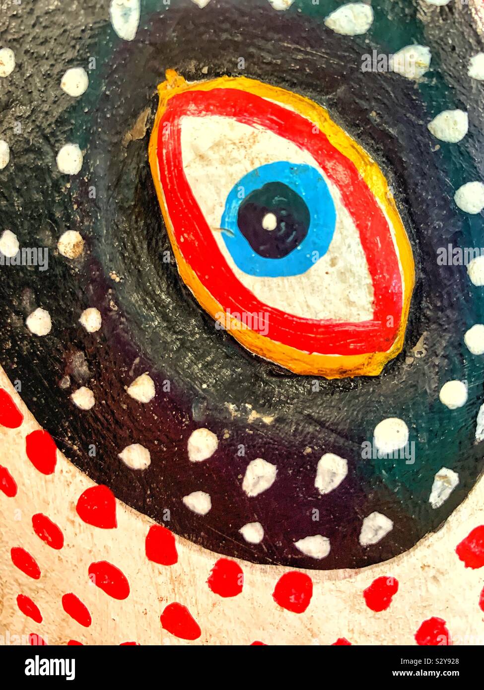 Big crafty painted all seeing eye Stock Photo