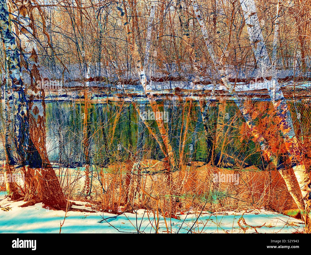 Winter Abstraction - Smartphone Captured Stock Image