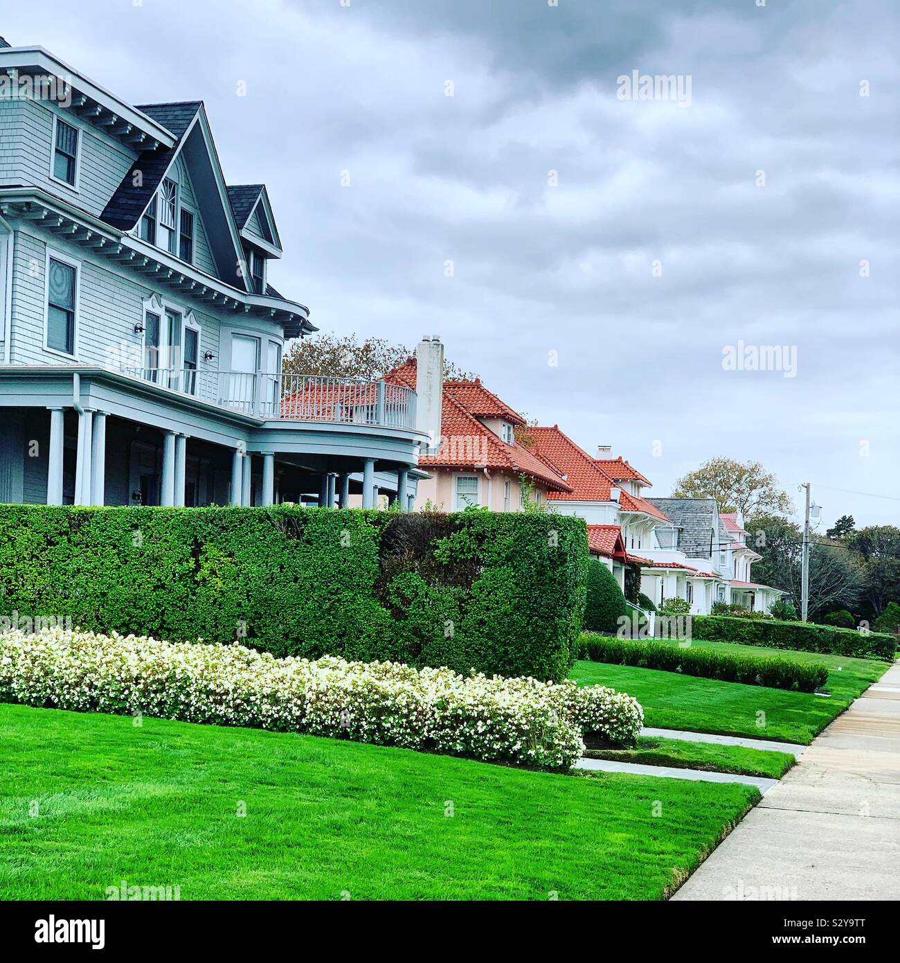 Homes in Allenhurst, Monmouth County, New Jersey, United States - Smartphone Captured Stock Image