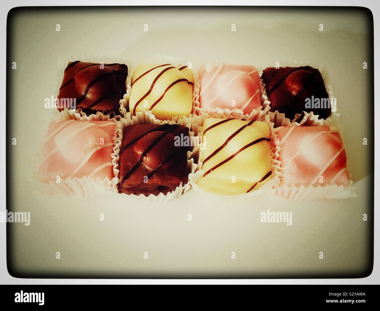 Mr Kipling French fancies cakes - Smartphone Captured Stock Image