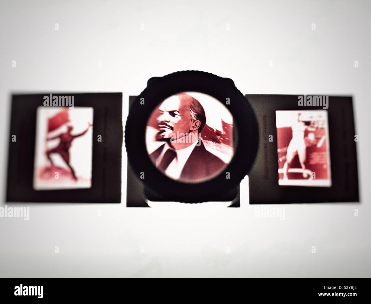 Soviet political propaganda posters - Smartphone Captured Stock Image