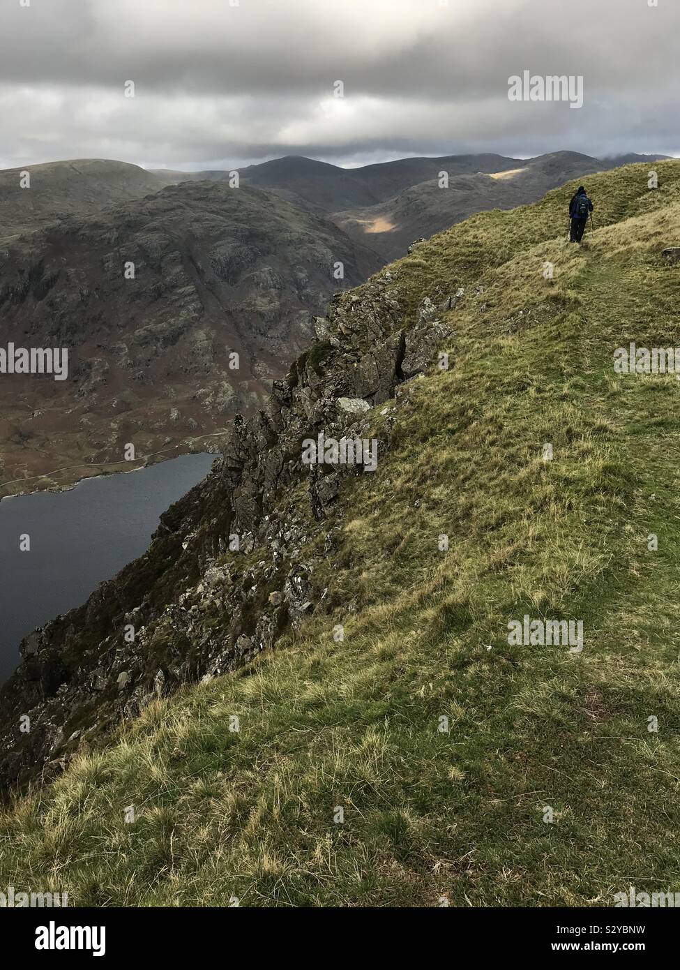 Above the screes over Wastwater in the Lake District - Smartphone Captured Stock Image