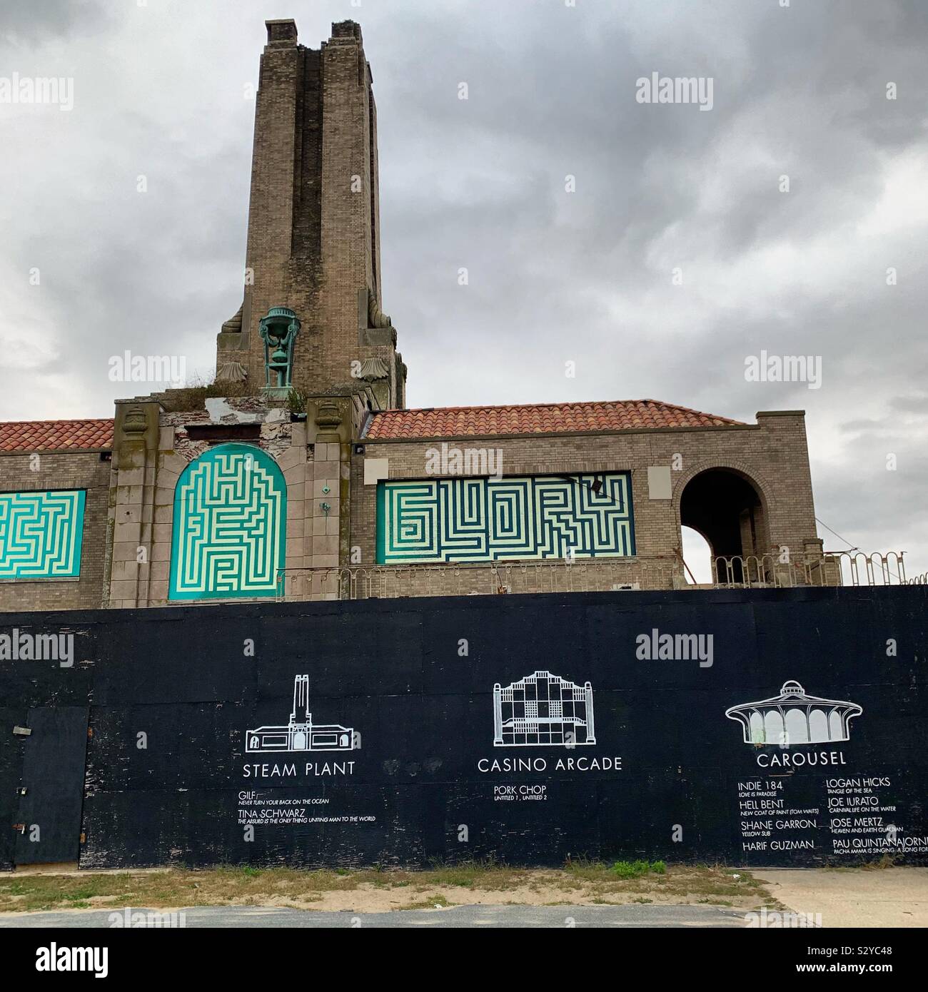 Asbury Park Steam Plant, Asbury Park, Monmouth County, New Jersey, United States. The facility was built in 1930 to heat the buildings on the boardwalk. - Smartphone Captured Stock Image