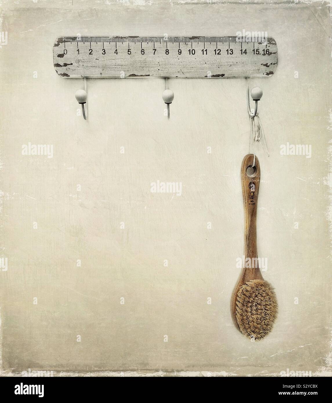 Bath brush back brush bathroom Stock Photo - Alamy