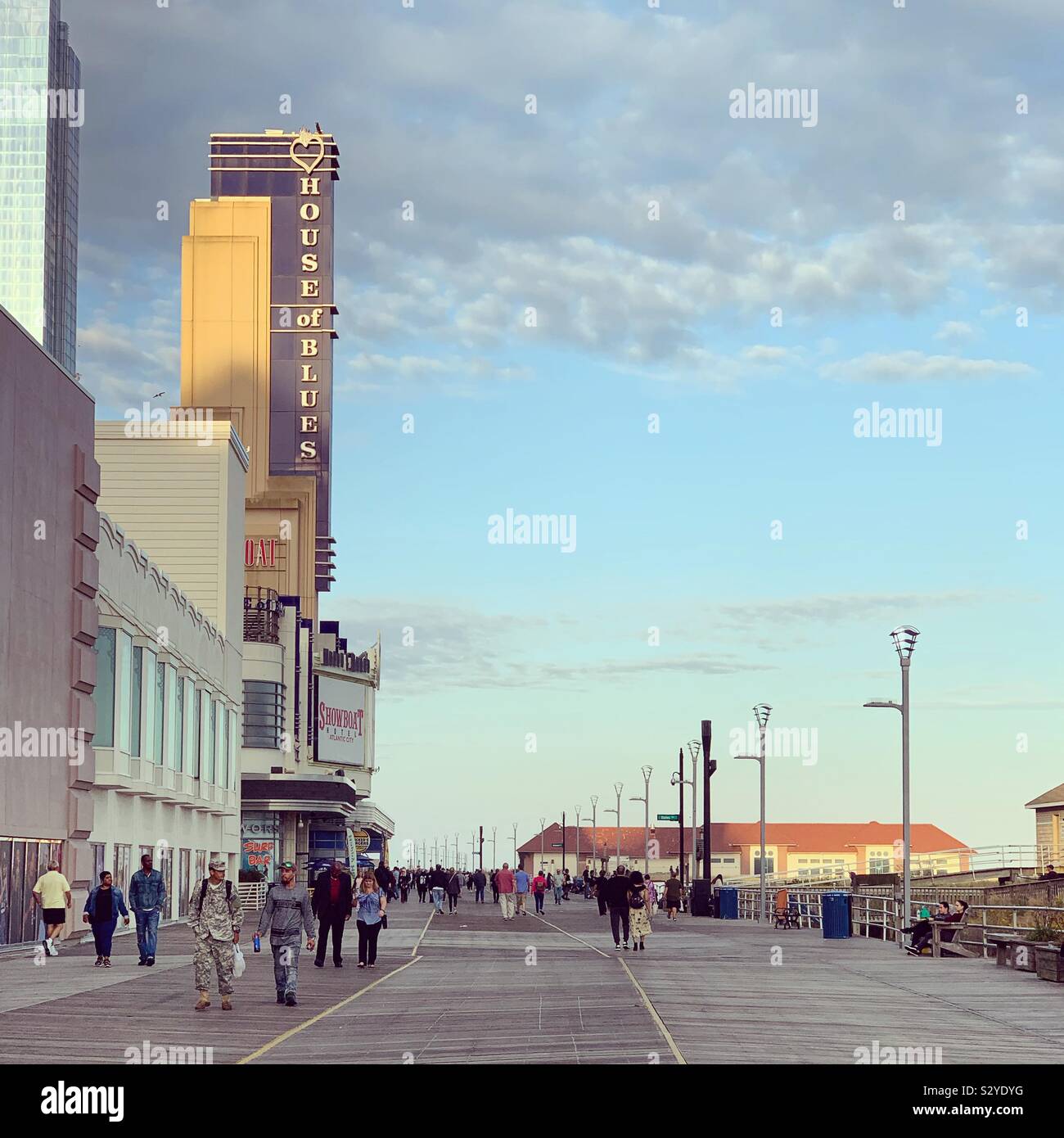 The Boardwalk, Atlantic City, New Jersey, United States - Smartphone Captured Stock Image