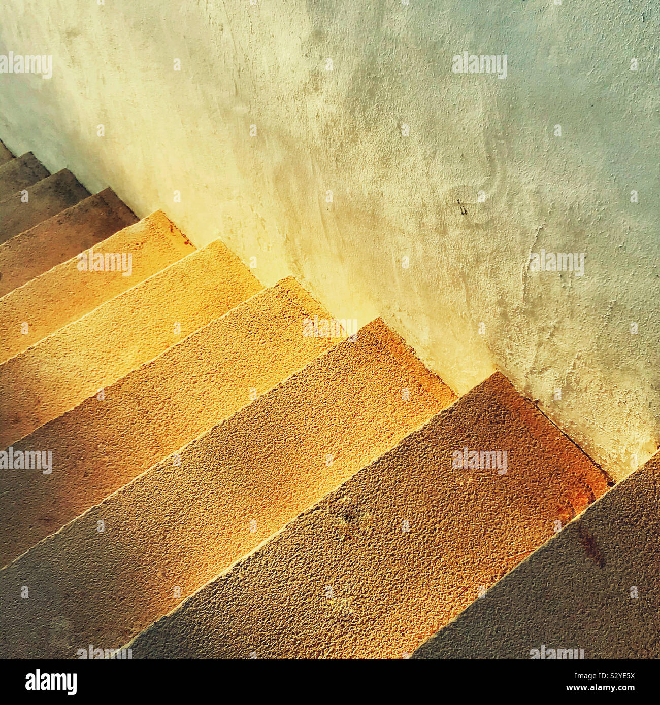 Some sunlit steps - Smartphone Captured Stock Image