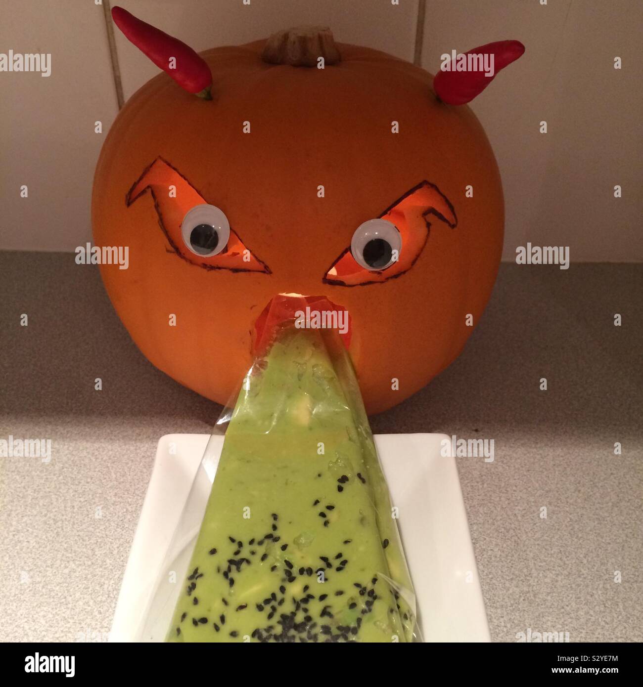 Vomiting halloween pumpkin hi-res stock photography and images - Alamy