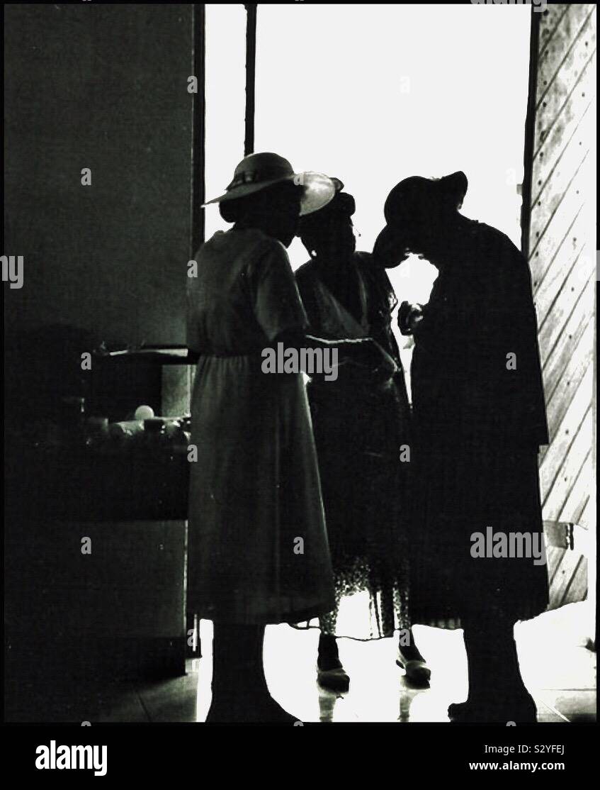 Three elderly Jamaican church-goers. - Smartphone Captured Stock Image