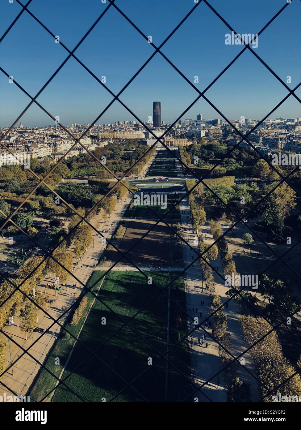View of Paris from the Eiffel Tower Stock Photo