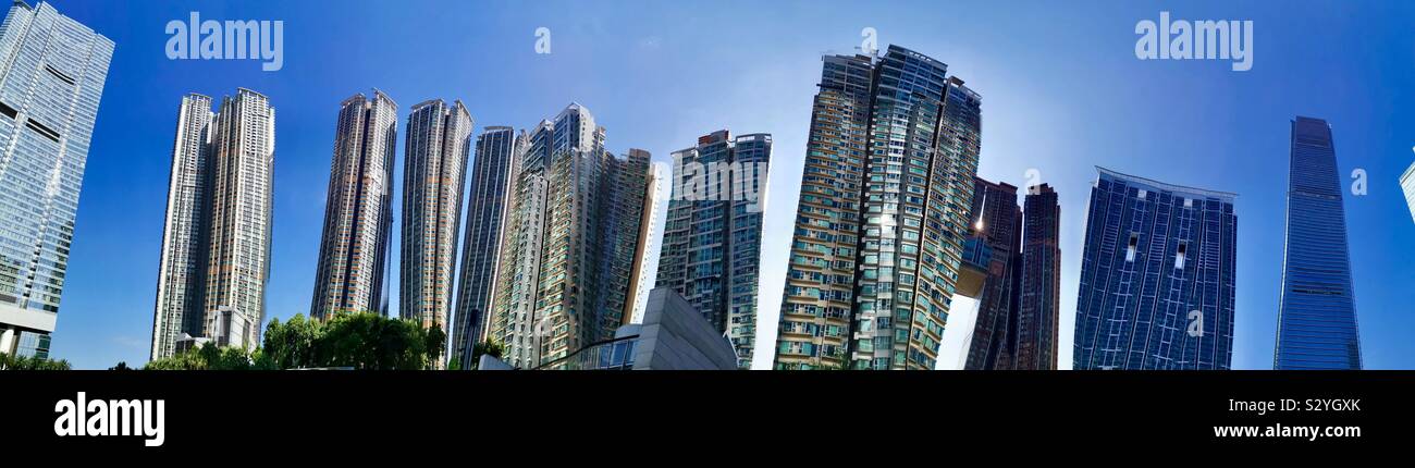 Hong Kong high rise buildings. - Smartphone Captured Stock Image