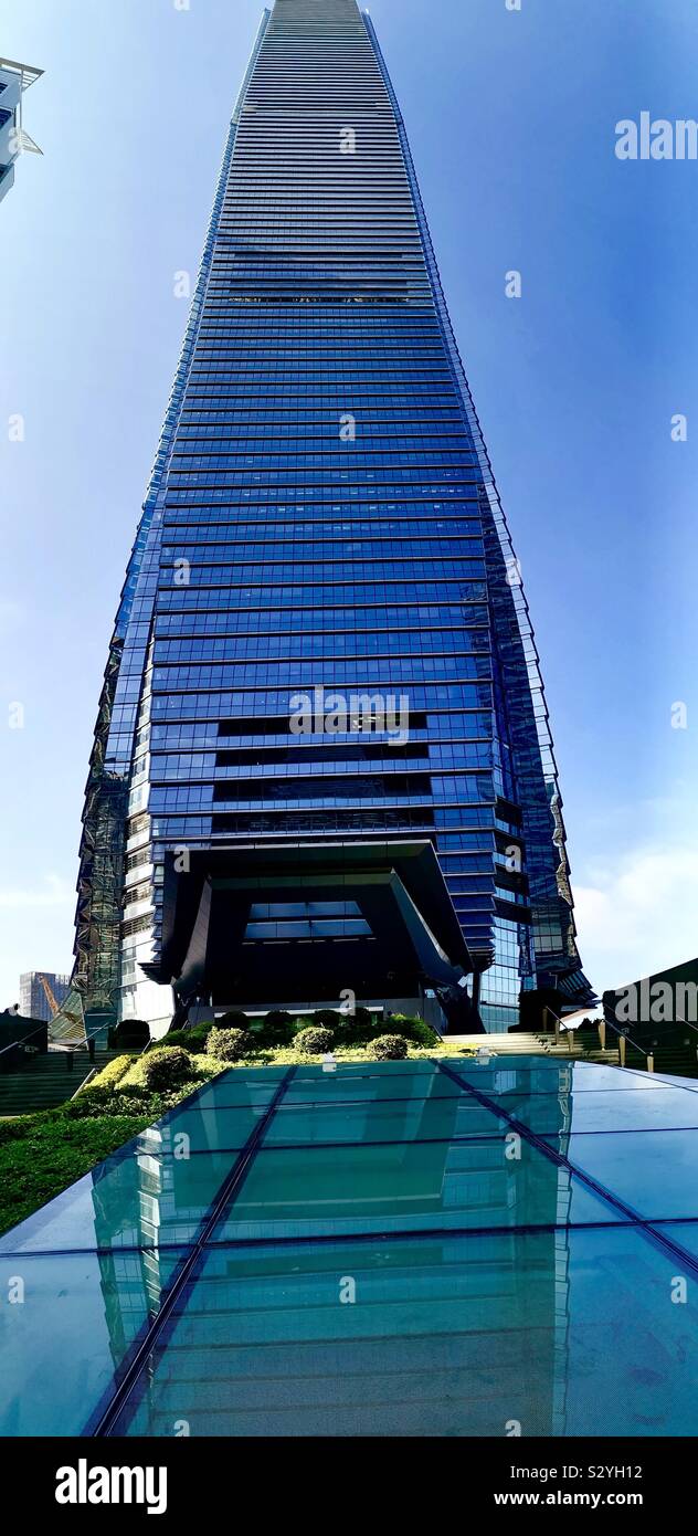 ICC tower in Kowloon,Hong Kong. - Smartphone Captured Stock Image