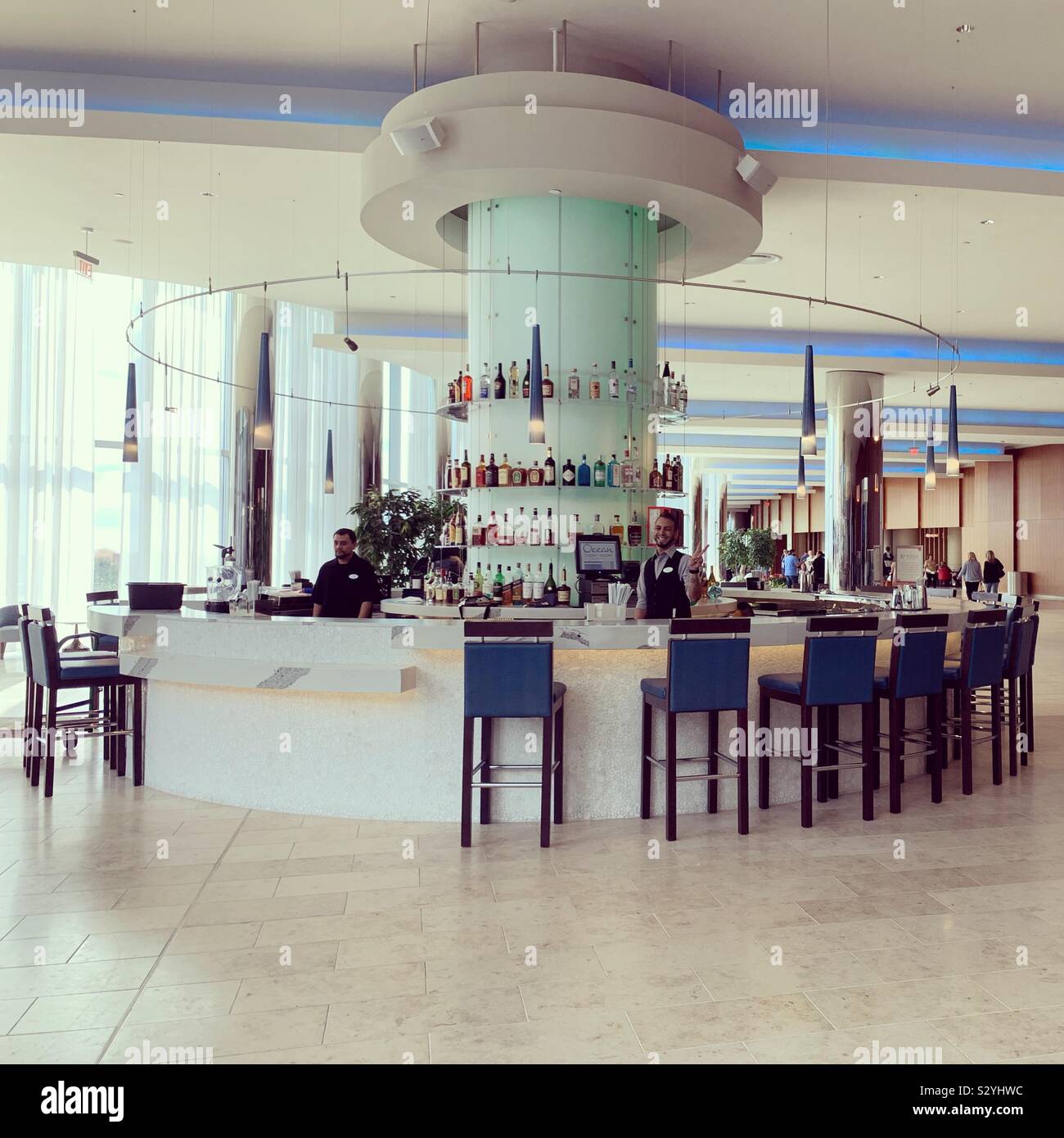 Lobby bar, Ocean Casino Resort, Atlantic City, New Jersey, United States Stock Photo