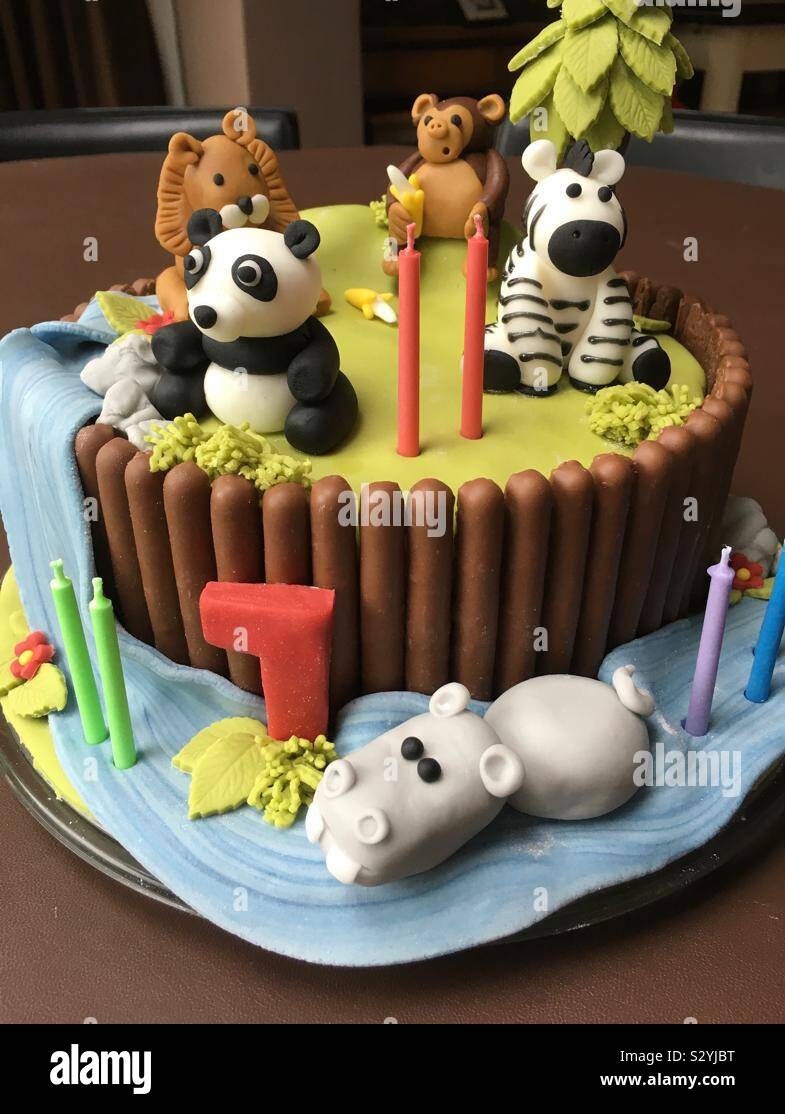 Zoo birthday cake