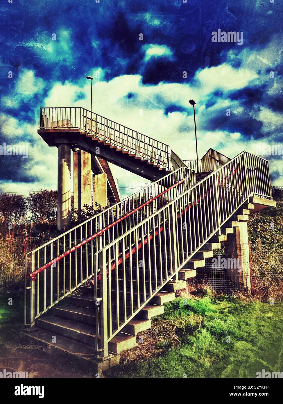 concrete bridge to nowhere - Smartphone Captured Stock Image