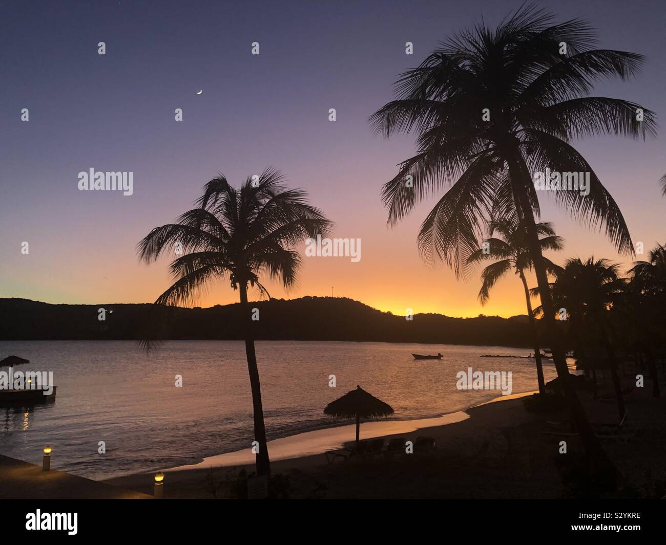 Antiguan Sunset Stock Photo