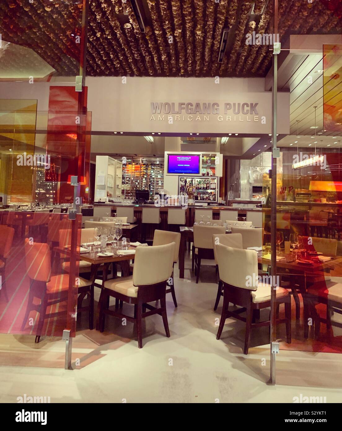 Wolfgang Puck American Grille at the Borgata Hotel Casino and Spa, Atlantic City, New Jersey, United States - Smartphone Captured Stock Image