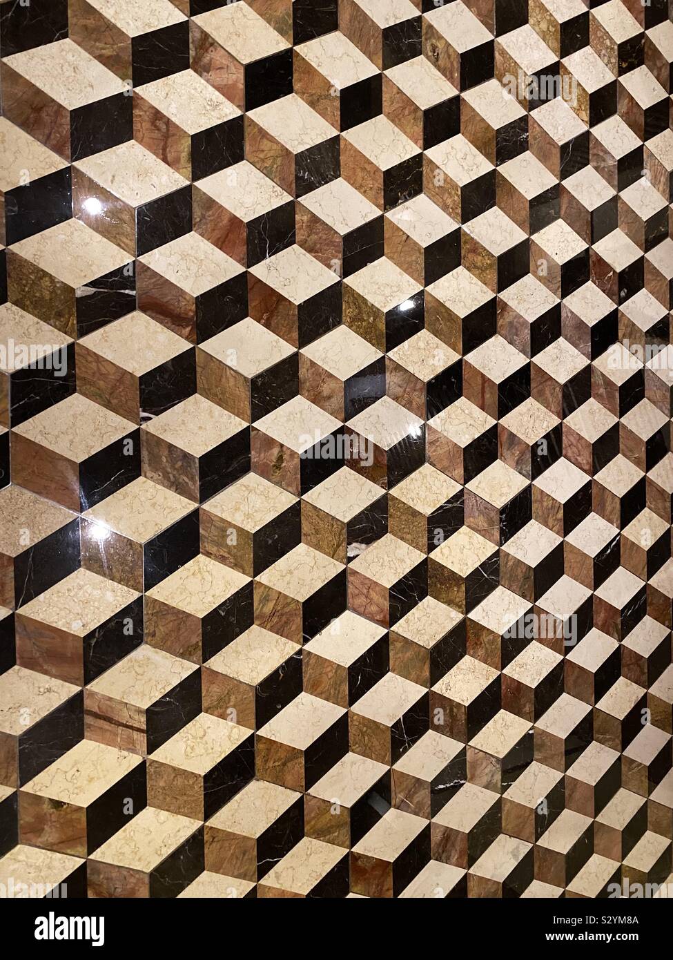 Abstract of flat tile that looks like it is raised up - Smartphone Captured Stock Image