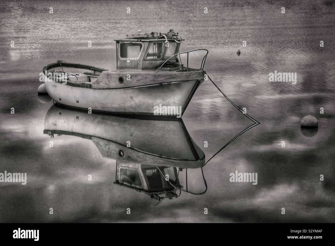 fishing boat, Irvine harbour, Ayrshire, Scotland, UK - Smartphone Captured Stock Image