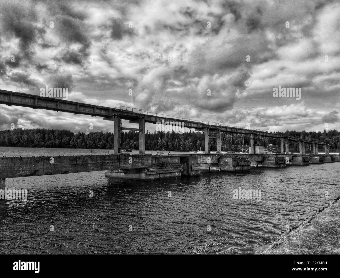 Hara Submarine Base A decommissioned submarine base and great space for graffiti art - Smartphone Captured Stock Image