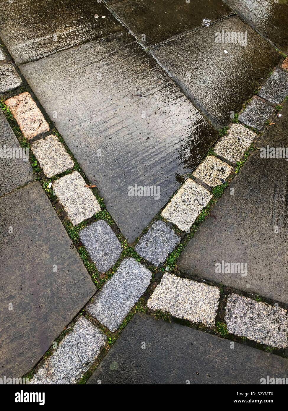 Ornamental paving - Smartphone Captured Stock Image