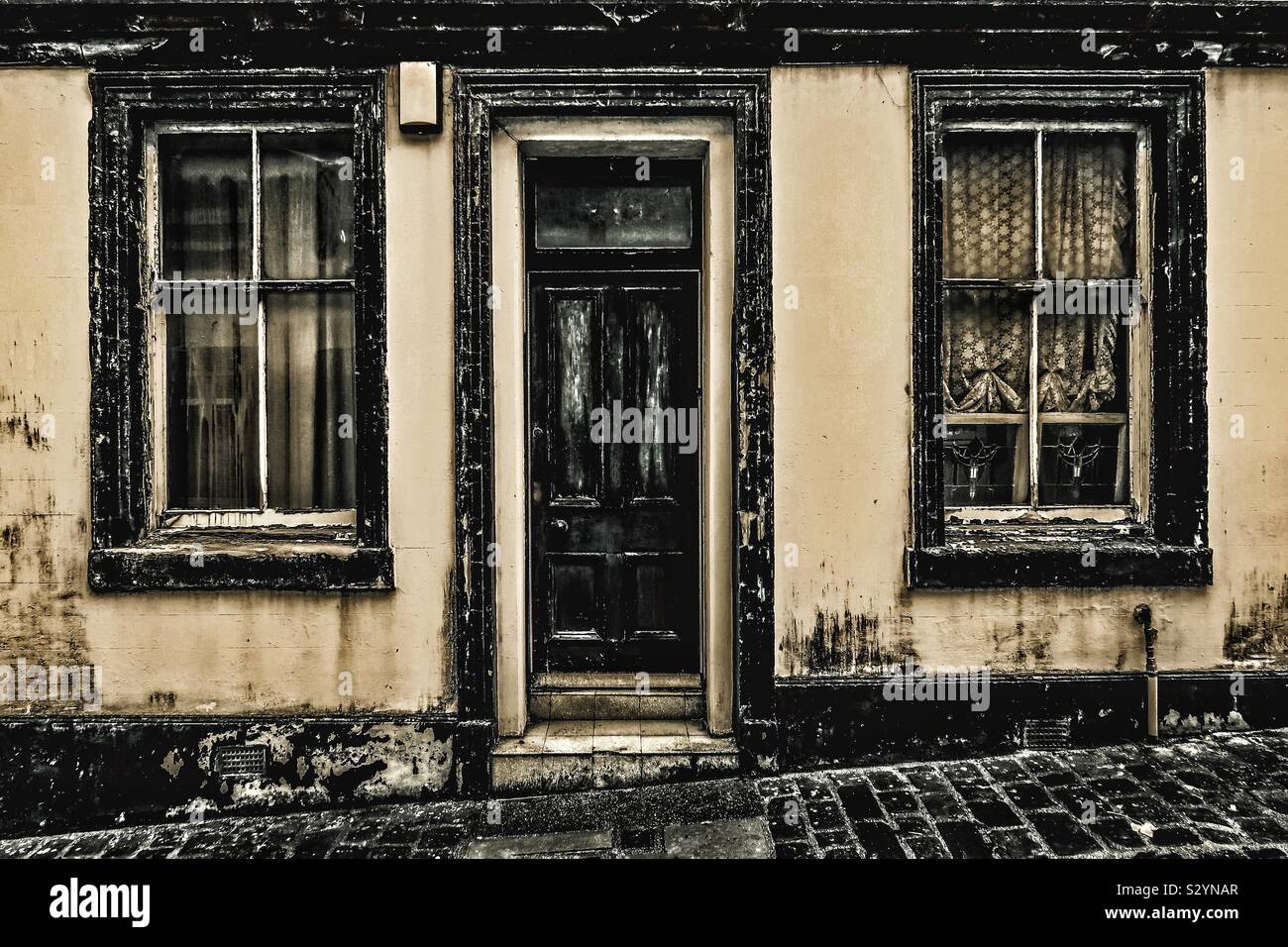 Abandoned and derelict empty house - Smartphone Captured Stock Image