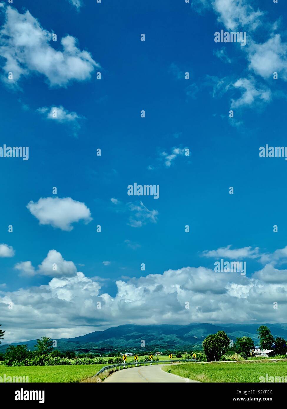 Road travel in Northern Thailand. - Smartphone Captured Stock Image