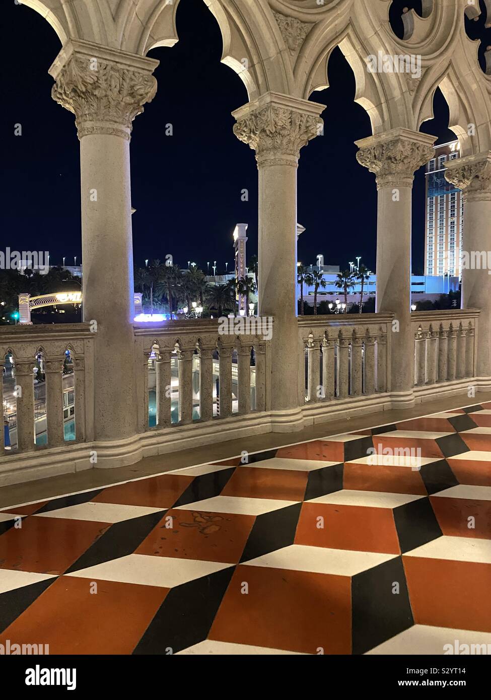 Perspective Of Flat Tile Floor On An Outdoor Area In Las