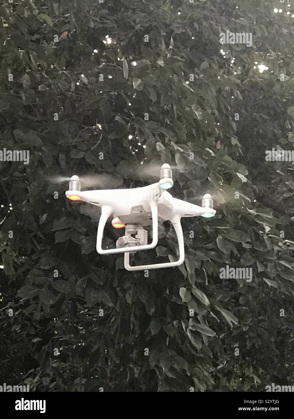 Flying Drone - Smartphone Captured Stock Image