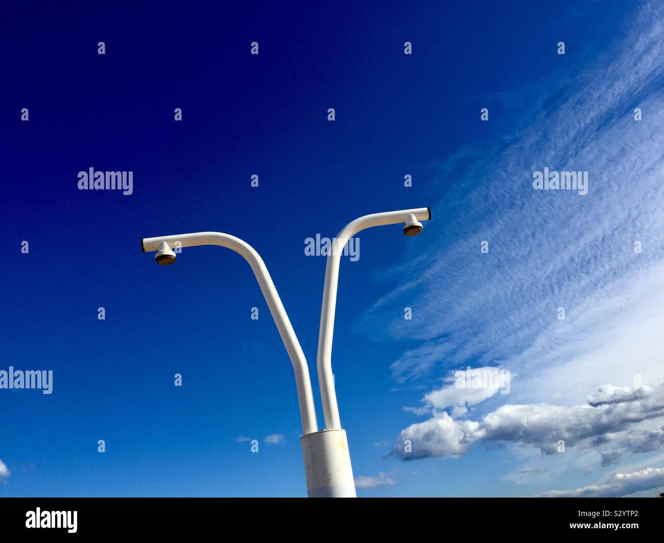 Shower at the beach Stock Photo