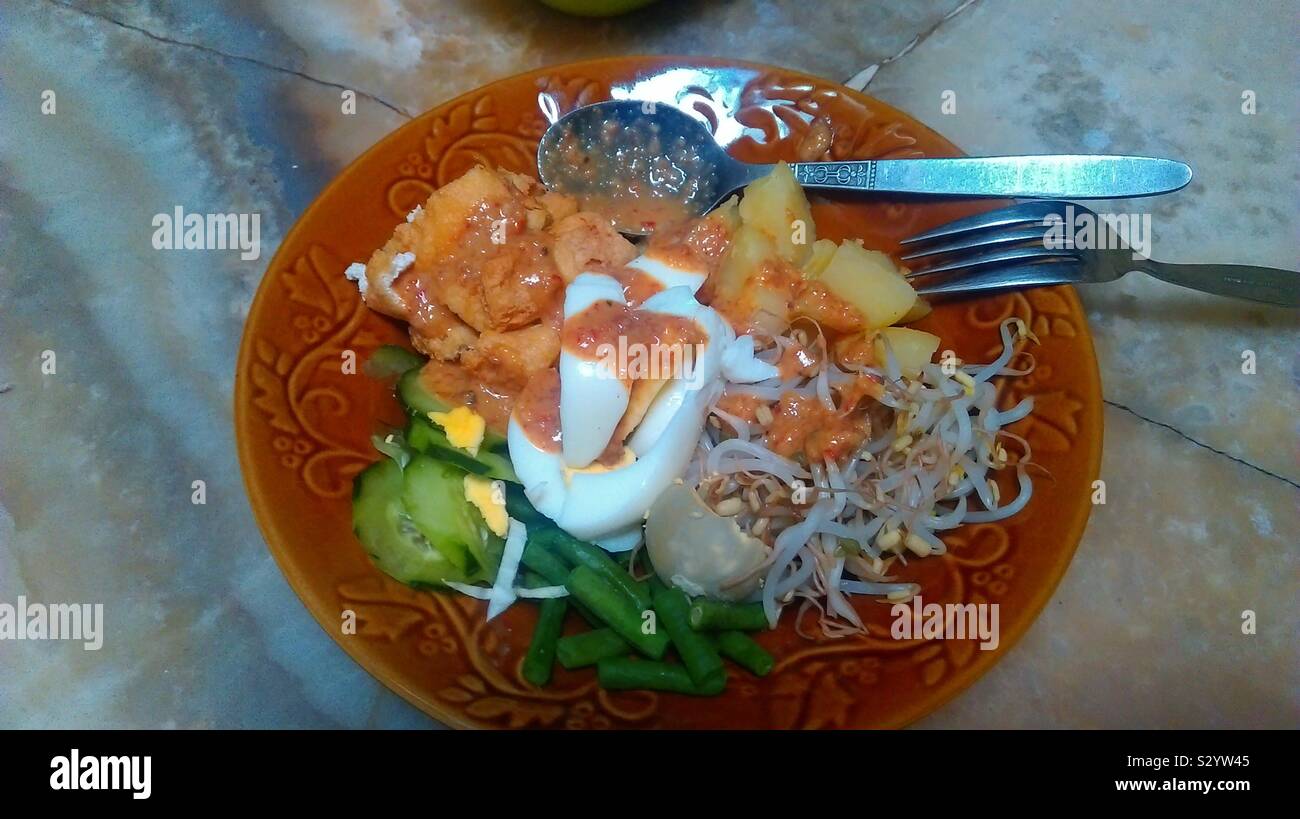 Yummy lunch in Bali Stock Photo