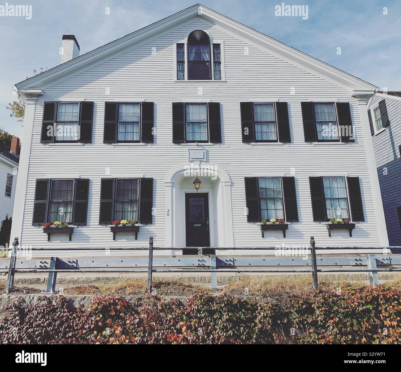 A home on Leyden Street, Historic District, Plymouth, Massachusetts, United States Stock Photo
