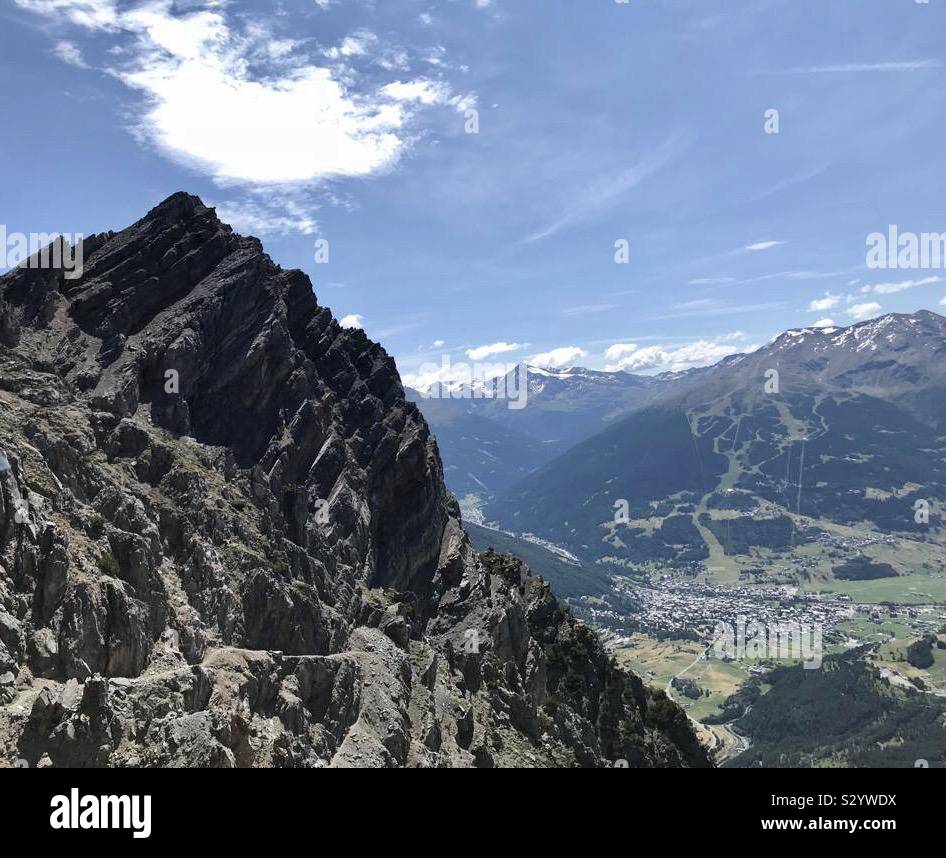 Italian alps peak, during summer Stock Photo - Alamy