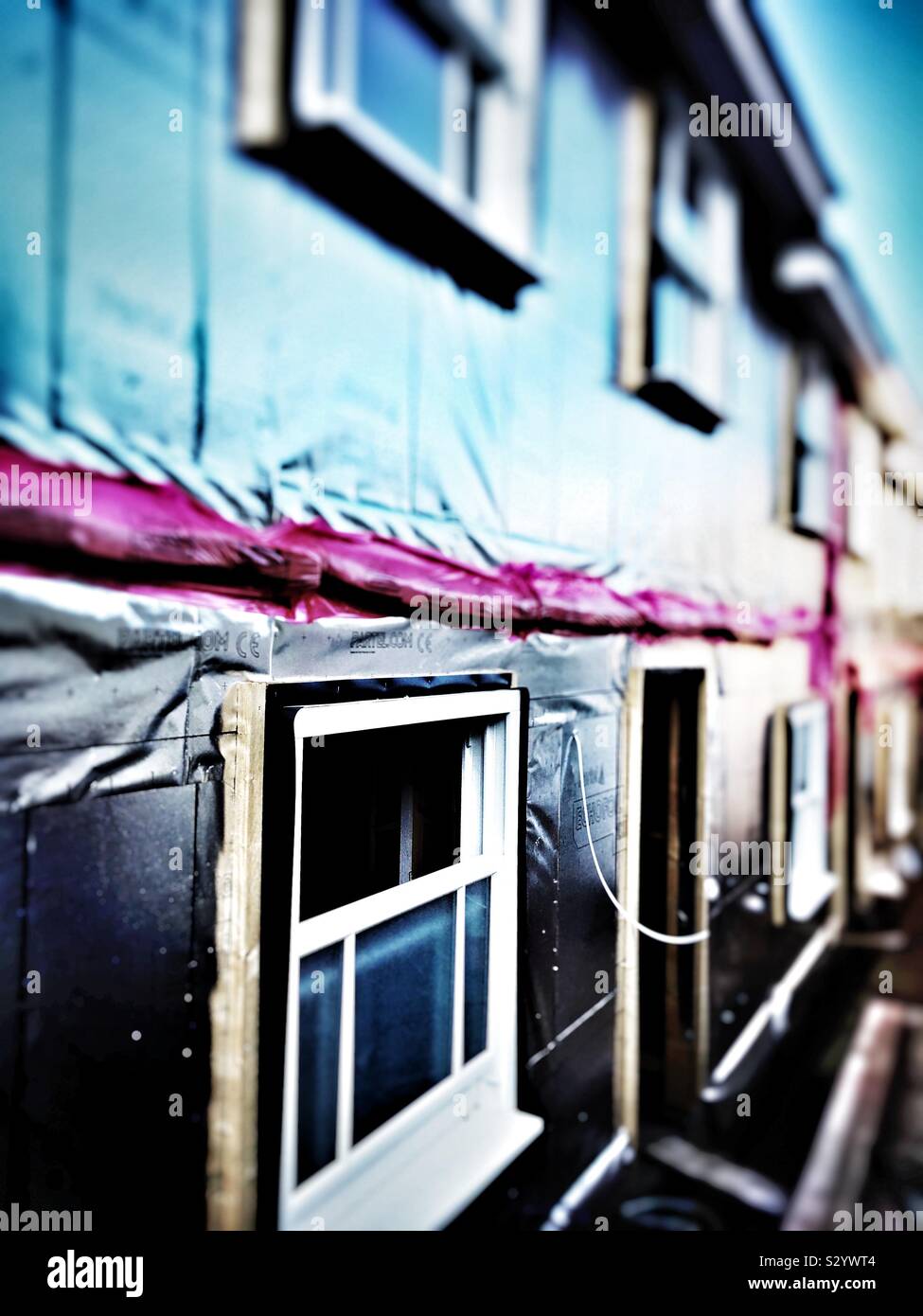 Town houses under construction Woodbridge Suffolk England - Smartphone Captured Stock Image