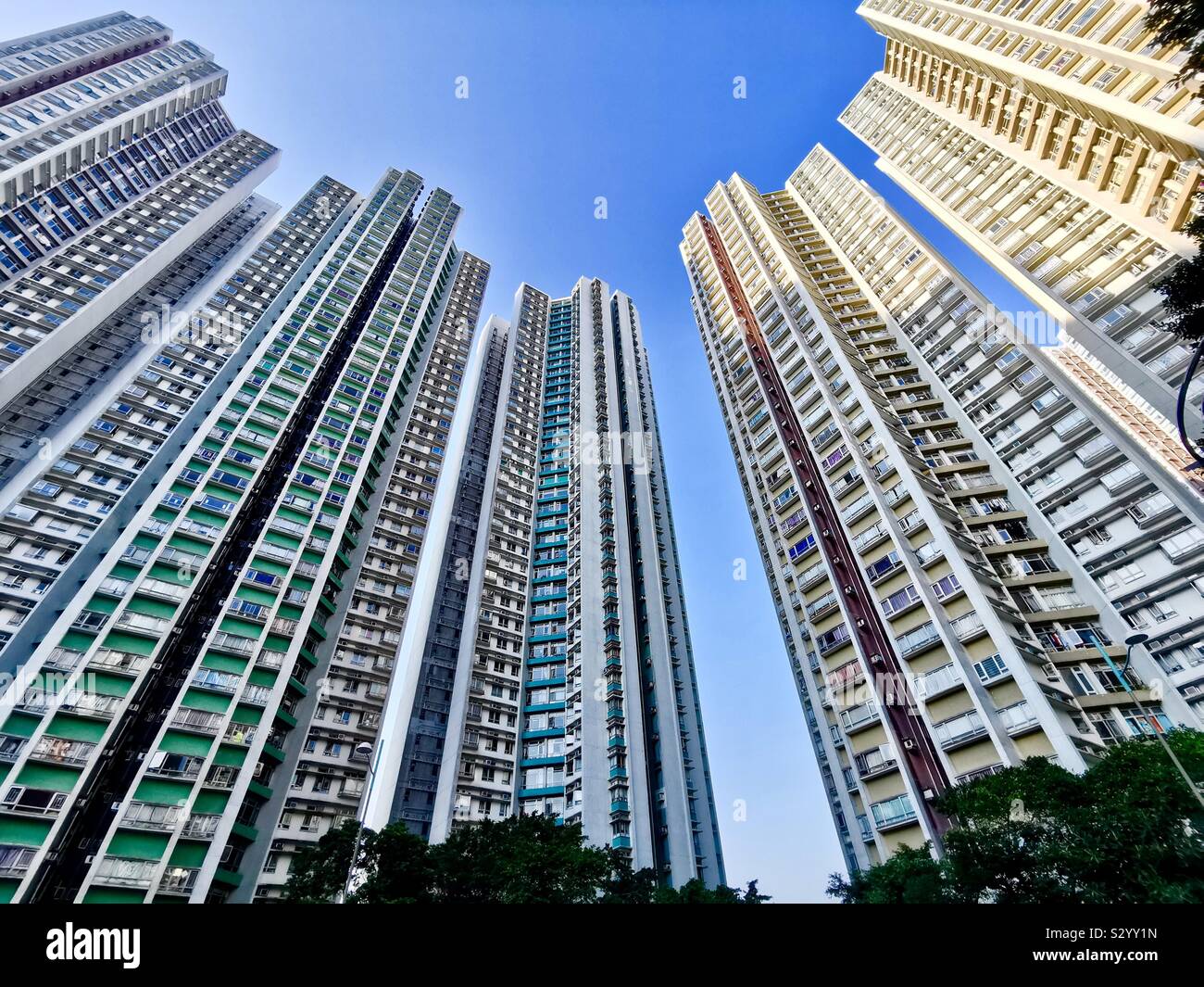 Tall residential buildings in Hong Kong Stock Photo - Alamy