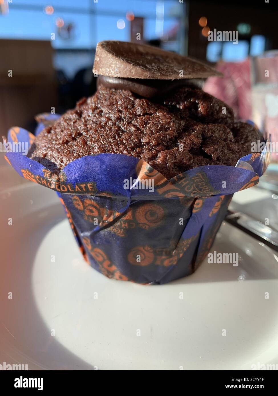 Terry’s Costa Xmas Chocolate Muffin Stock Photo Alamy
