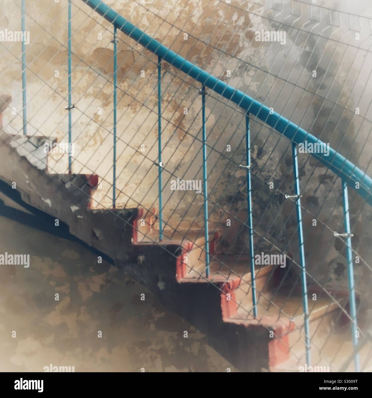 Inside staircase of Pakri Lighthouse in Paldiski, Estonia - Smartphone Captured Stock Image