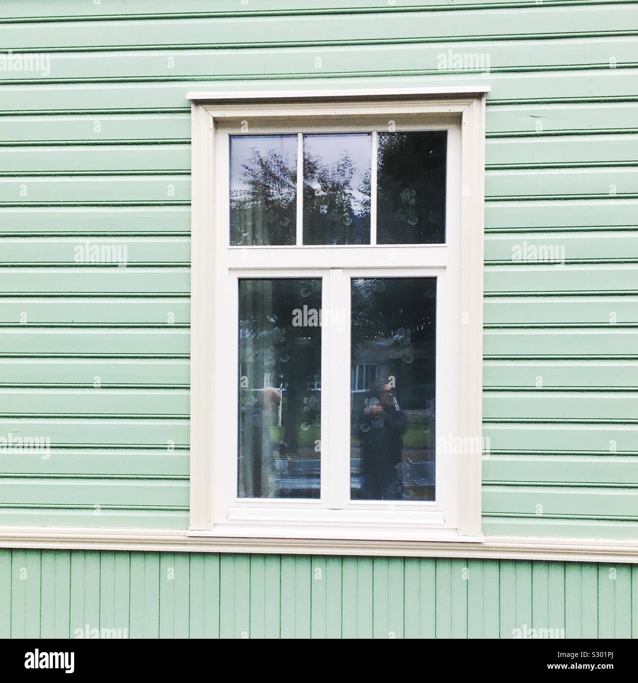 Estonian window Stock Photo