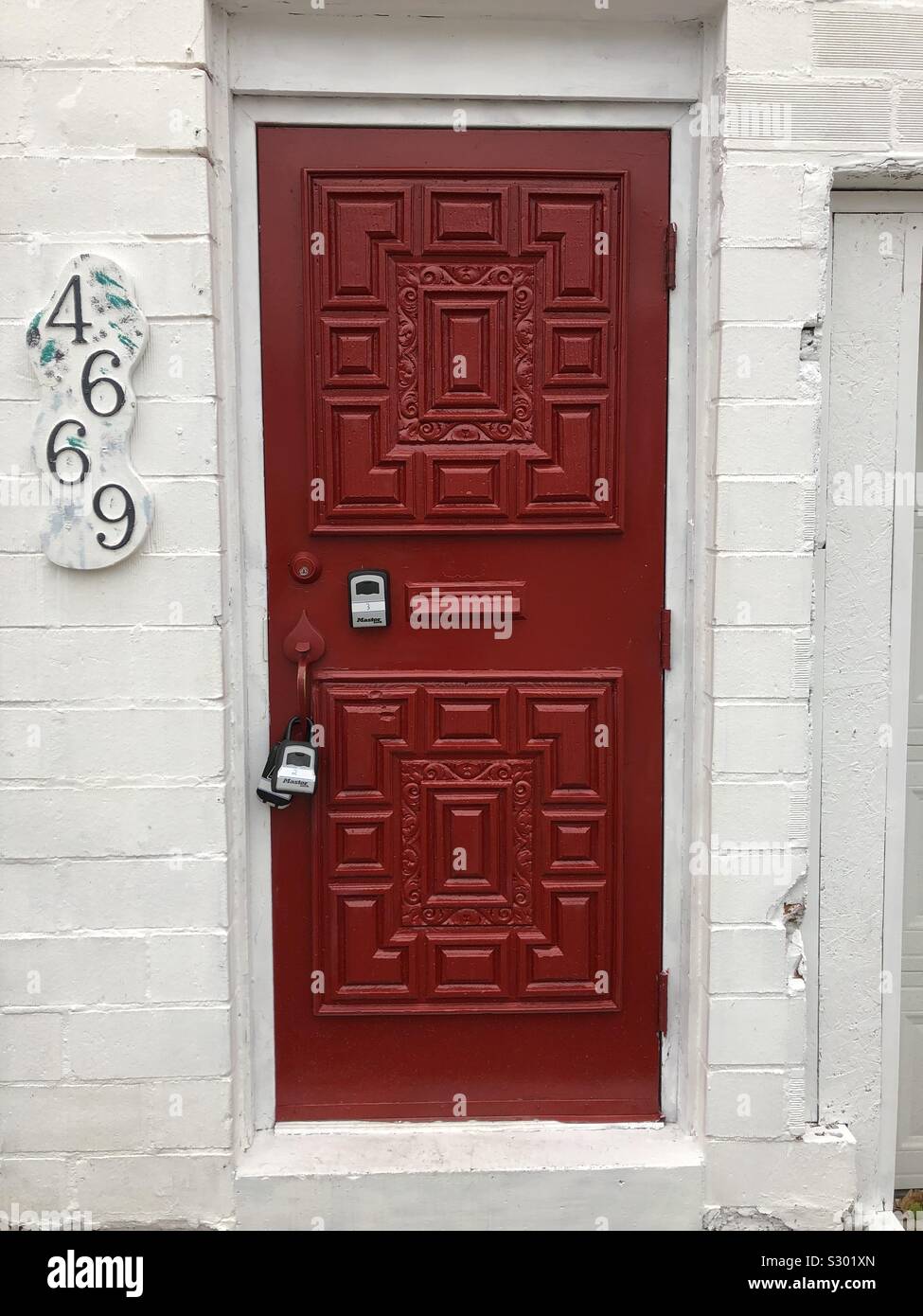 Red door. - Smartphone Captured Stock Image