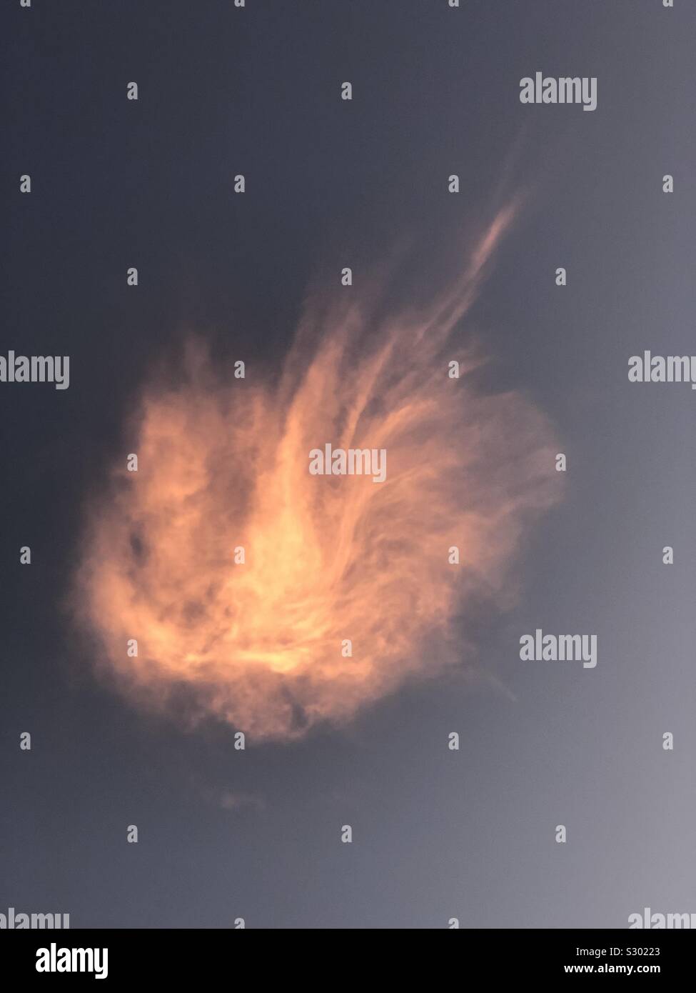 Pink cloud formation - Smartphone Captured Stock Image