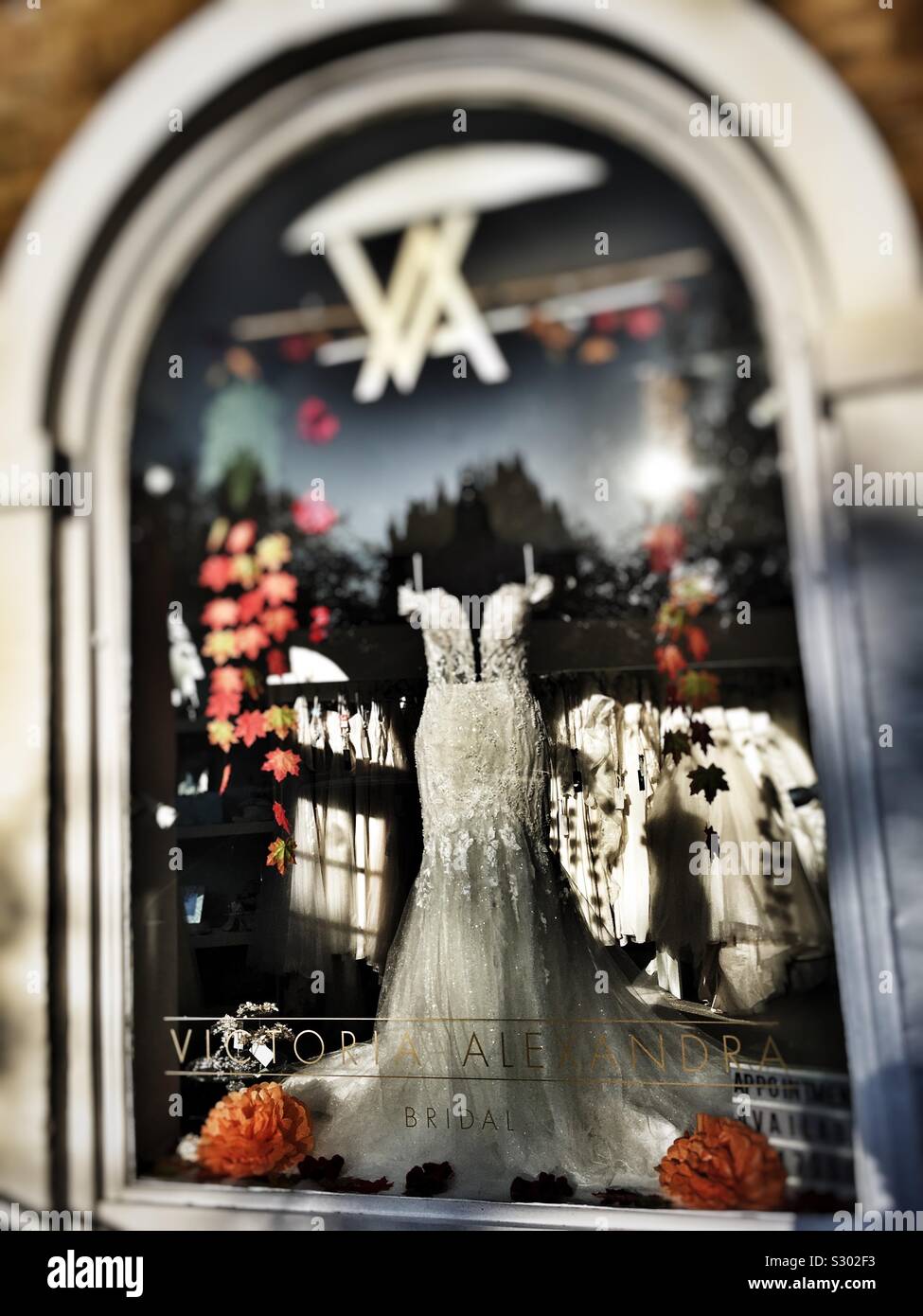 Victoria Alexander bridal wear shop Stock Photo