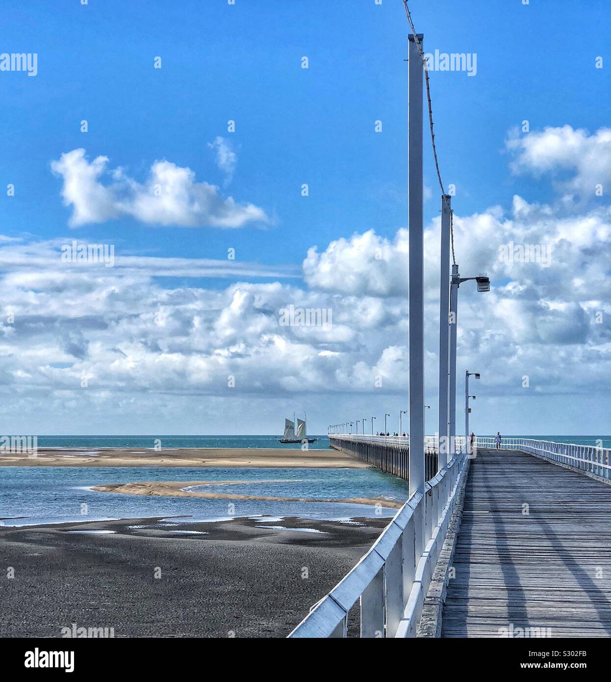 Urangan Pier Hervey Bay Fraser Coast Queensland Australia Tall Ship - Smartphone Captured Stock Image