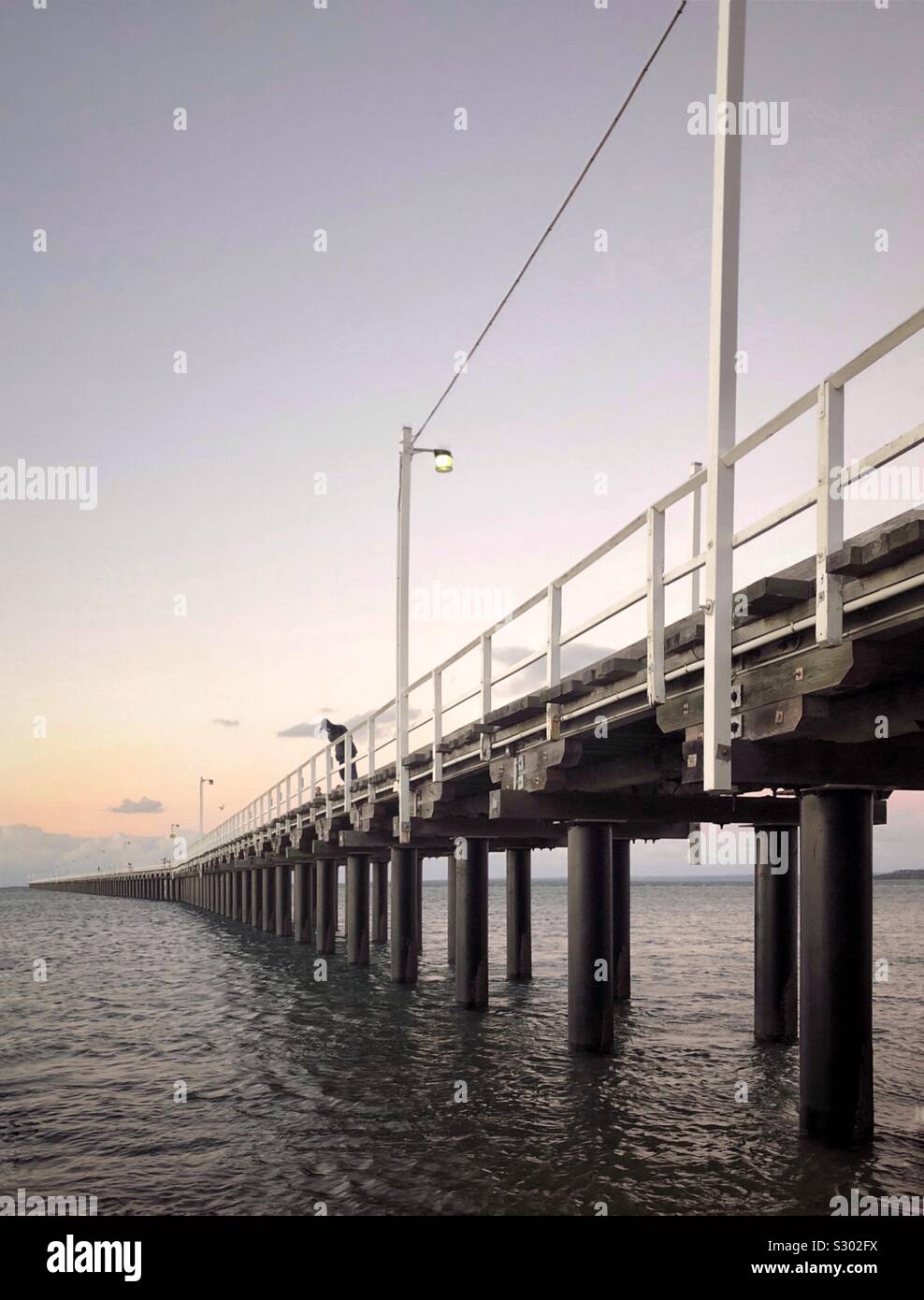 Urangan Pier Hervey Bay Sunset Australia Lifestyle - Smartphone Captured Stock Image