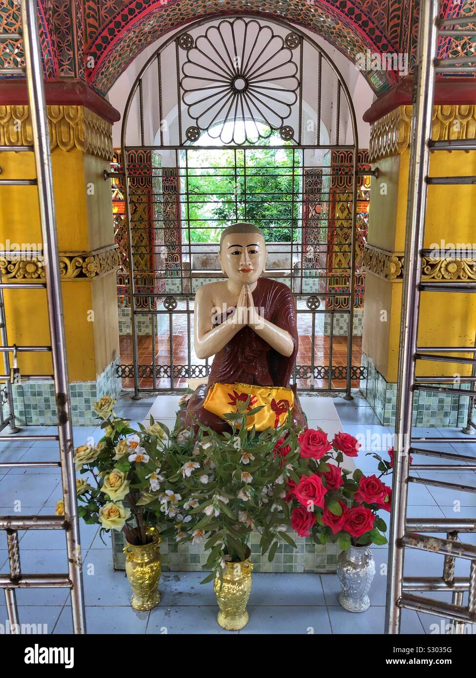 Buddhist temple in Mandalay, Myanmar. Stock Photo