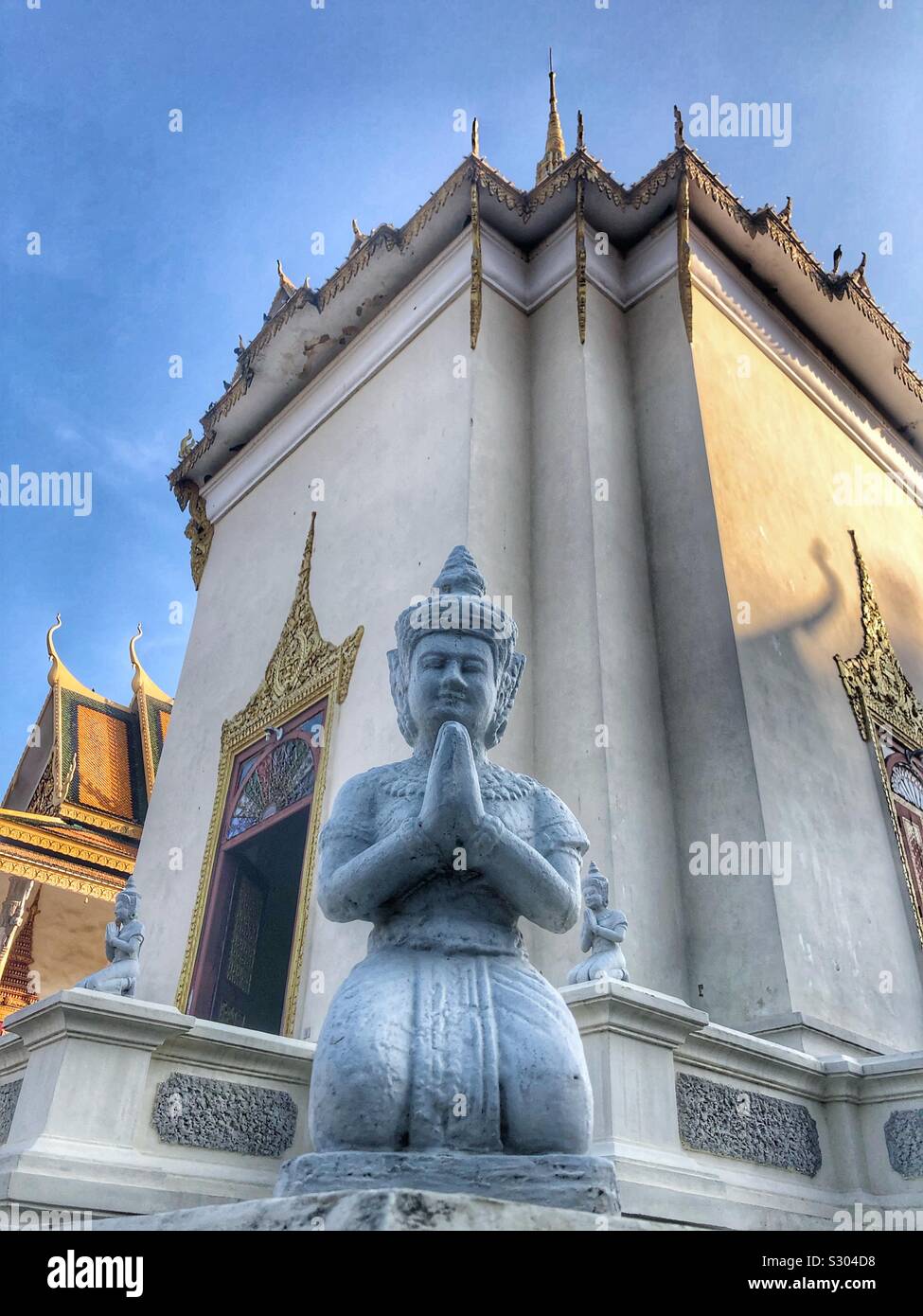 A temple at the Royal Palace in Phnom Penh, Cambodia. Stock Photo