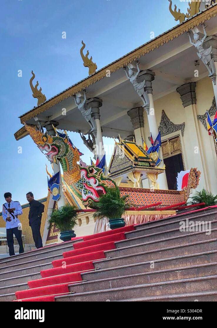 The Royal Palace in Phnom Penh, Cambodia. - Smartphone Captured Stock Image